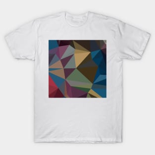 Blue Sapphire Abstract Low Polygon Background T-Shirt